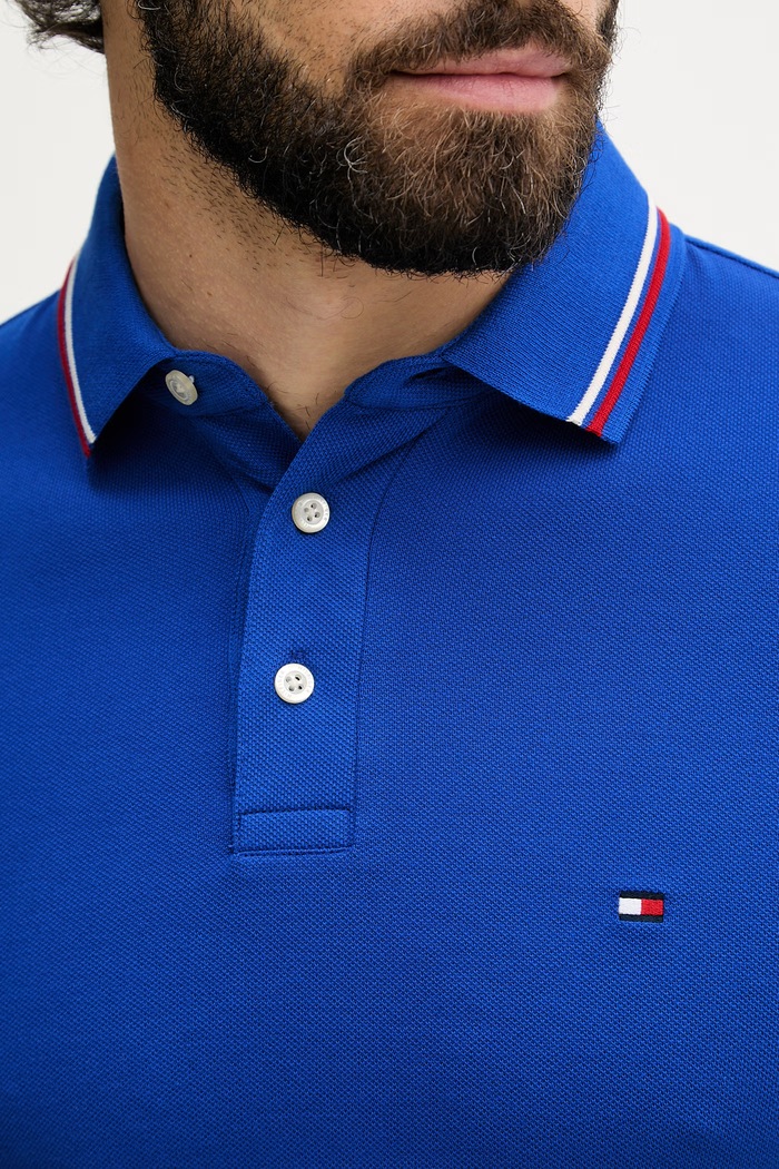 Tommy Hilfiger tricou bărbați de bumbac MW0MW39993 albastru
