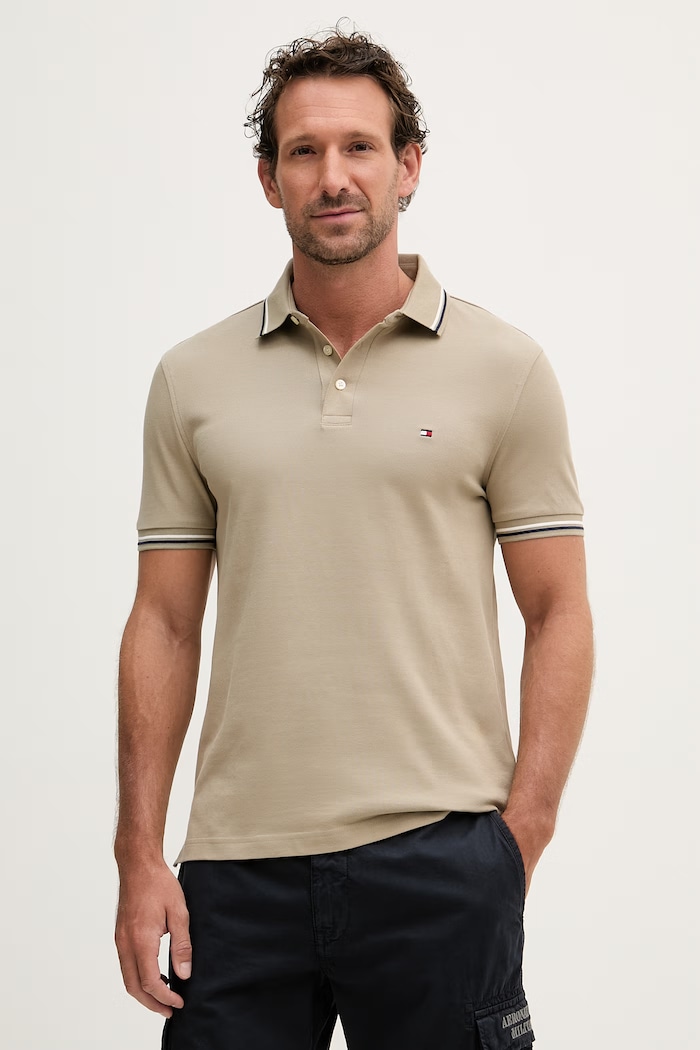 Tommy Hilfiger tričko pánske bavlnené zelená MW0MW39993