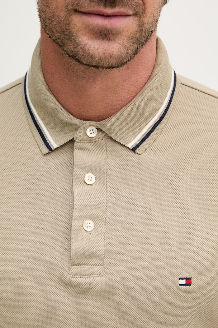 Tommy Hilfiger tričko pánske bavlnené MW0MW39993 zelená