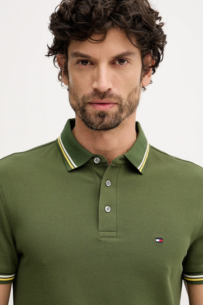Tommy Hilfiger тениска мъжка памучна зелен MW0MW39993