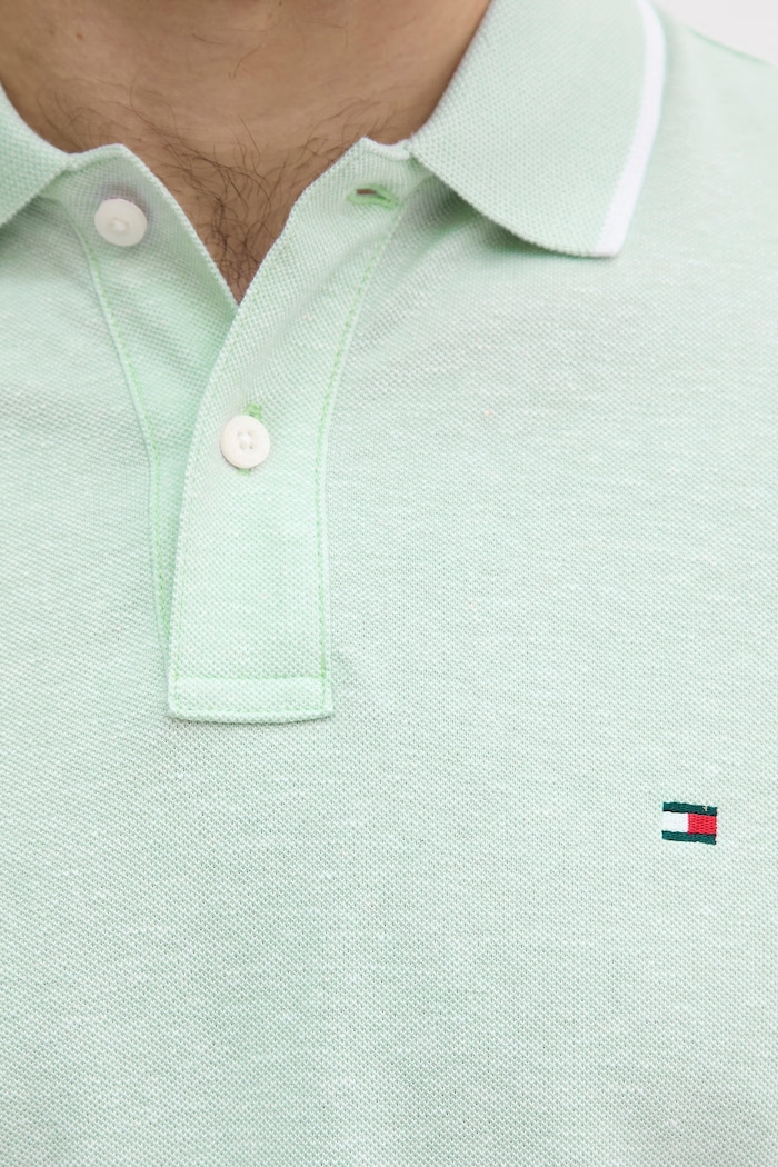 Tommy Hilfiger polo masculin cu amestec de in MW0MW33140 turcoaz