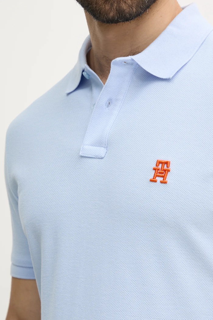 Bavlněné polo tričko Tommy Hilfiger MW0MW33167 modrá