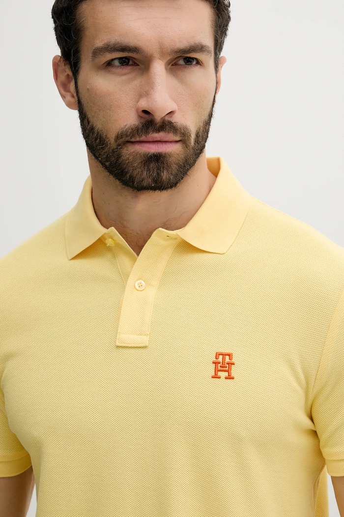 Oblečenie Bavlnené polo tričko Tommy Hilfiger MW0MW33167 žltá