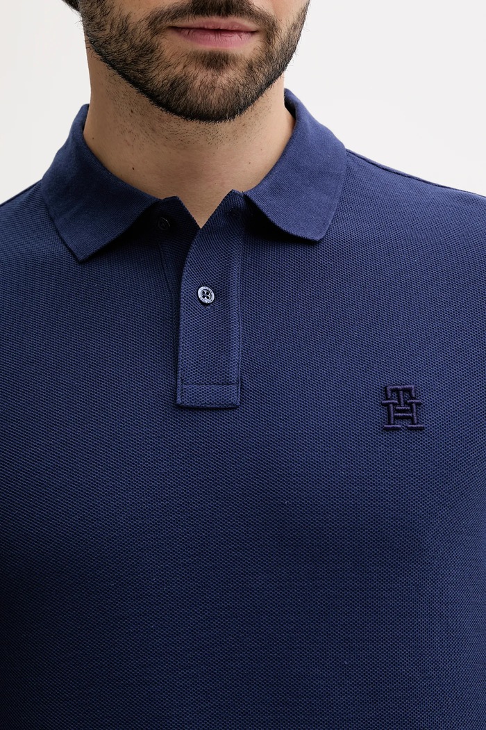 Pamučna polo majica Tommy Hilfiger mornarsko plava MW0MW33167