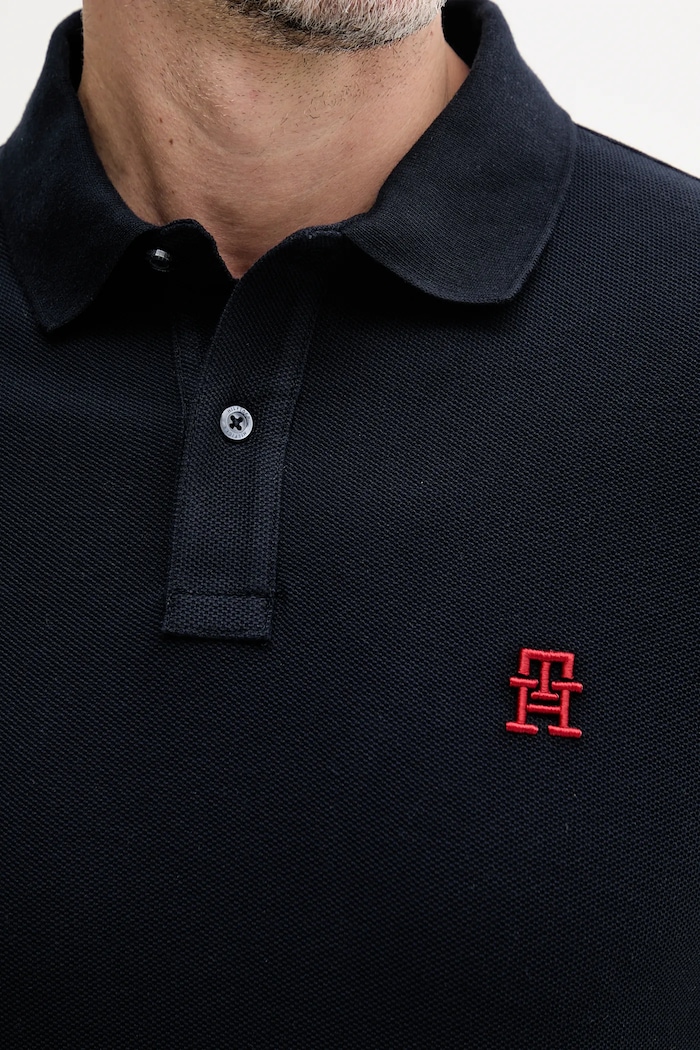 Pamučna polo majica Tommy Hilfiger mornarsko plava MW0MW33167