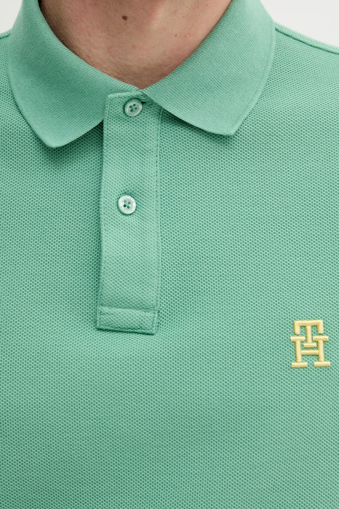 Pamučna polo majica Tommy Hilfiger zelena MW0MW33167