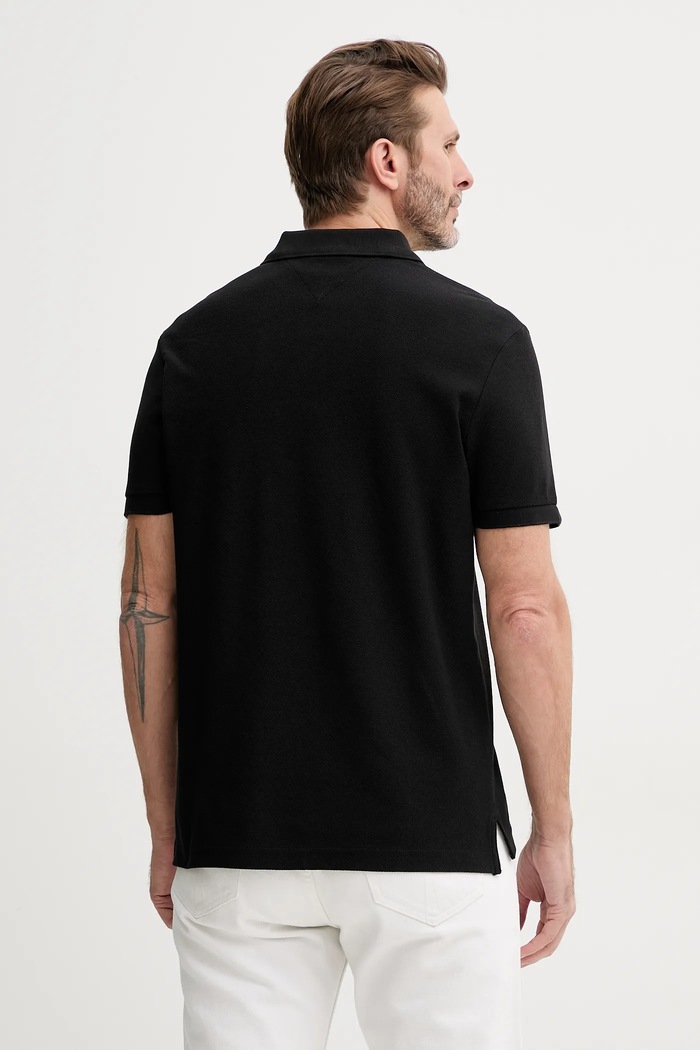 Odjeća Pamučna polo majica Tommy Hilfiger MW0MW33167 crna