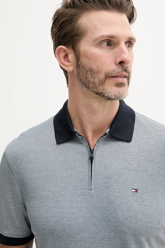 Tommy Hilfiger poló szürke MW0MW38492