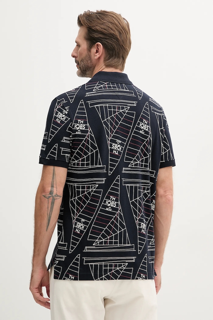 Odzież Tommy Hilfiger polo bawełniane MW0MW39309 granatowy