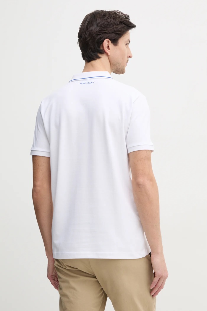 Odzież Red Bull Racing x Pepe Jeans polo TIPPED LOGO POLO RM540013 biały