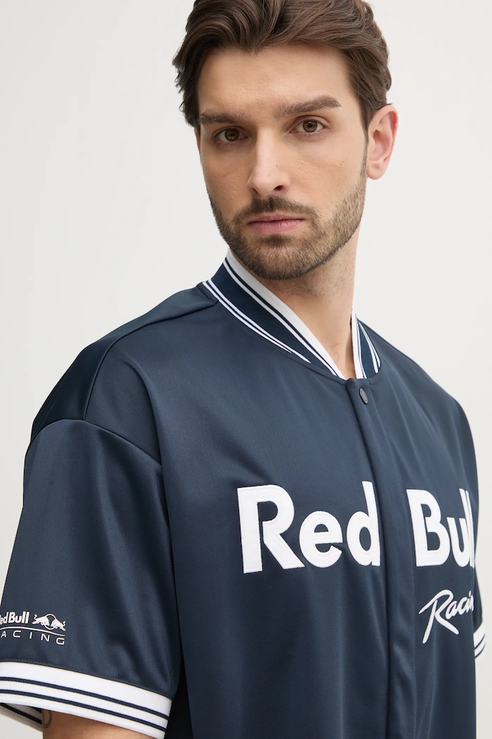 Red Bull Racing x Pepe Jeans cămașă RBR SPORTS JERSEY bleumarin RM540014
