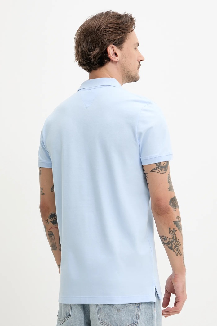 Odzież Tommy Jeans polo męskie bawełniane DM0DM20676 niebieski