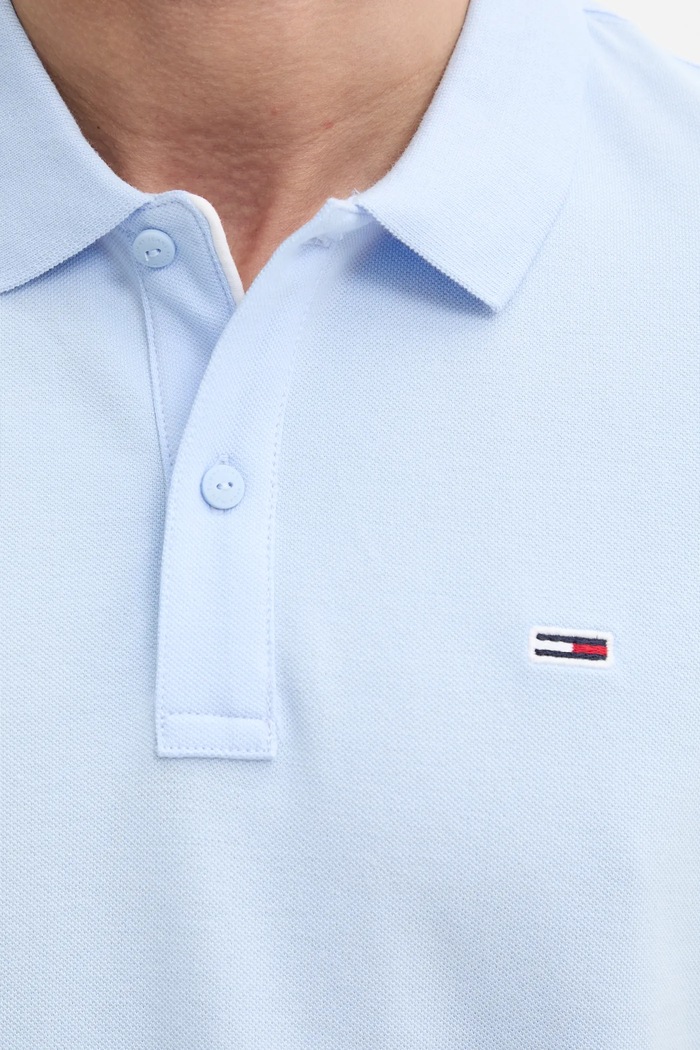 Tommy Jeans polo męskie bawełniane DM0DM20676 niebieski