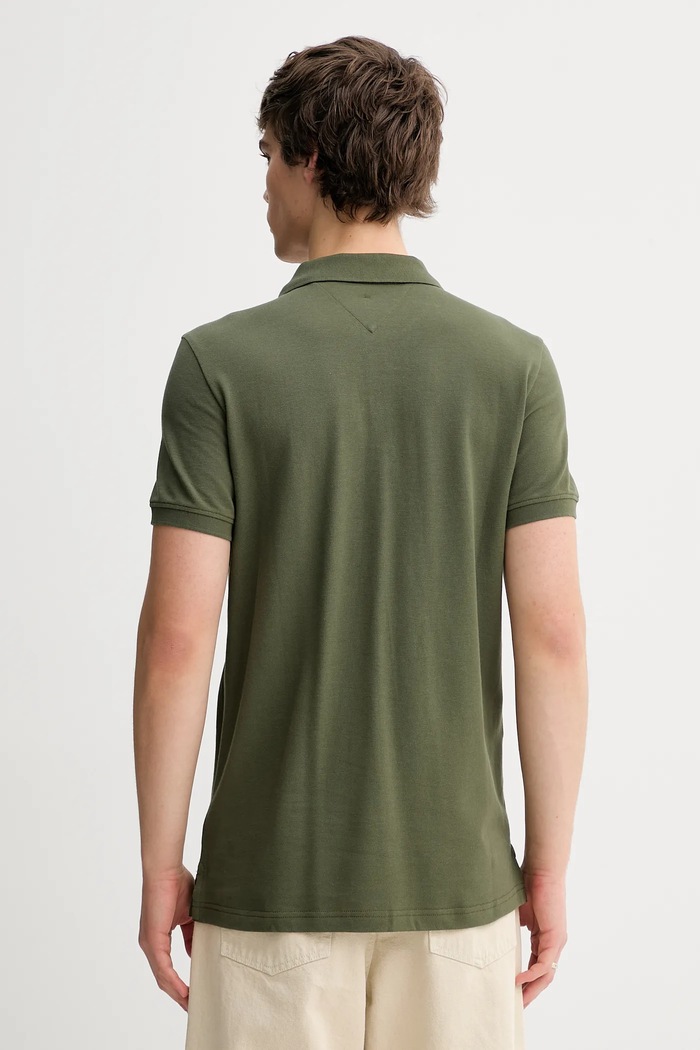 Oblečení Tommy Jeans polo pánské bavlněné DM0DM20676 zelená
