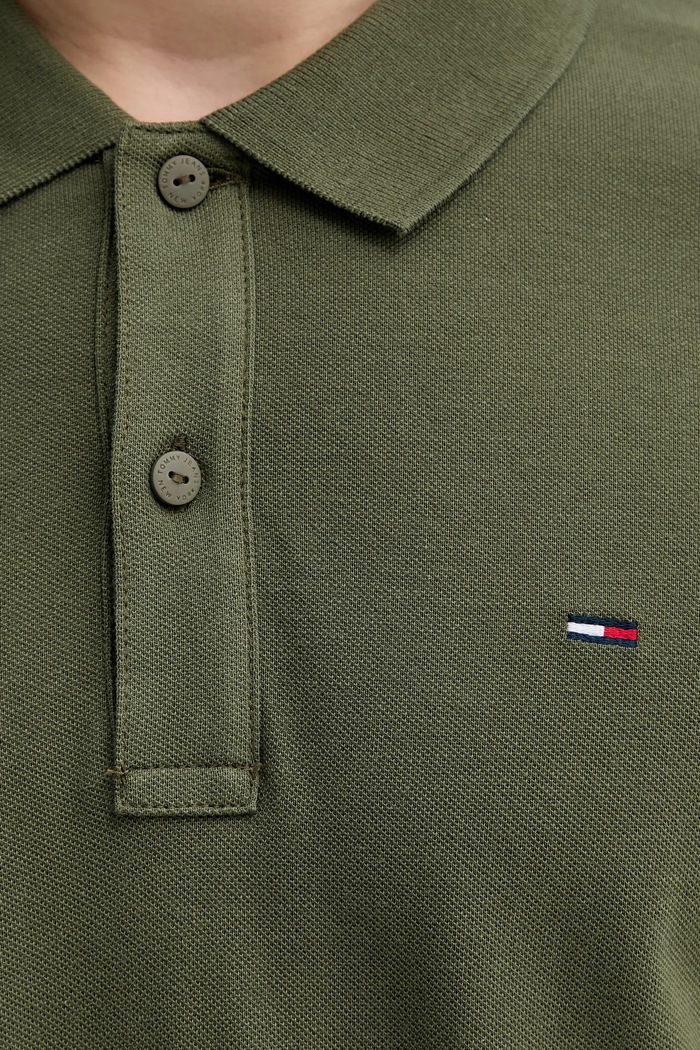 Tommy Jeans polo pánské bavlněné DM0DM20676 zelená