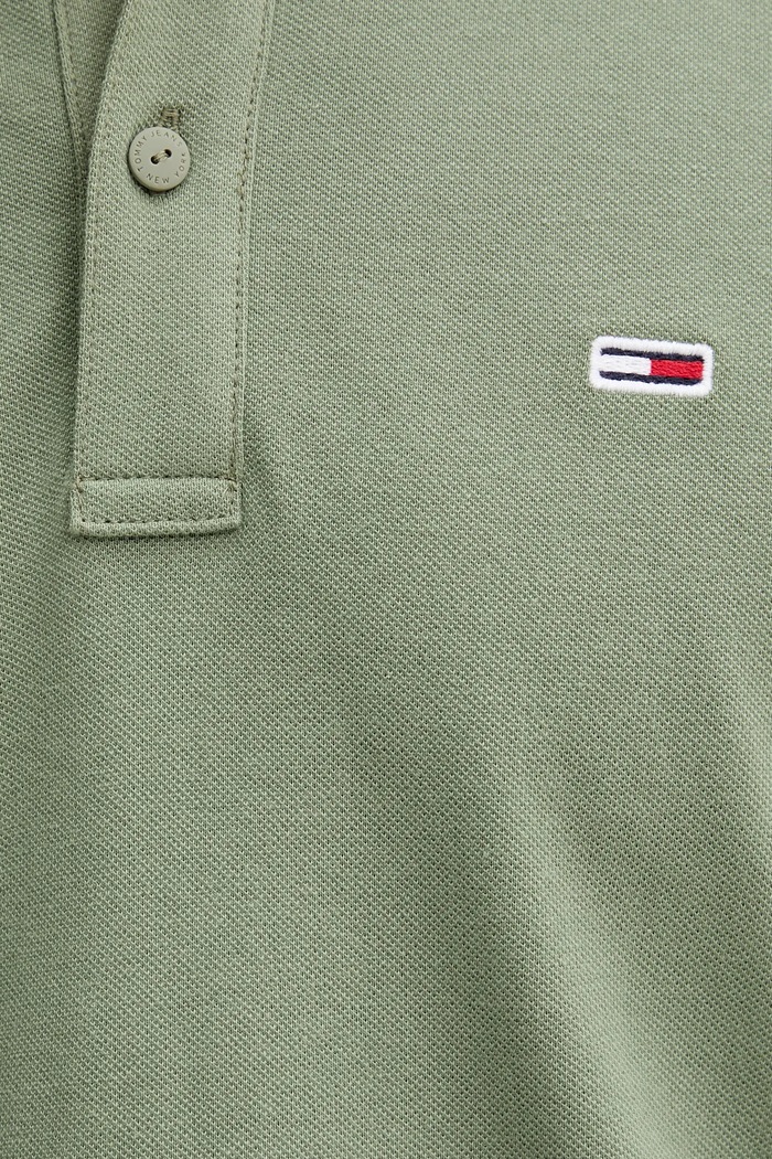 Tommy Jeans polo bărbătesc din bumbac DM0DM20676 verde