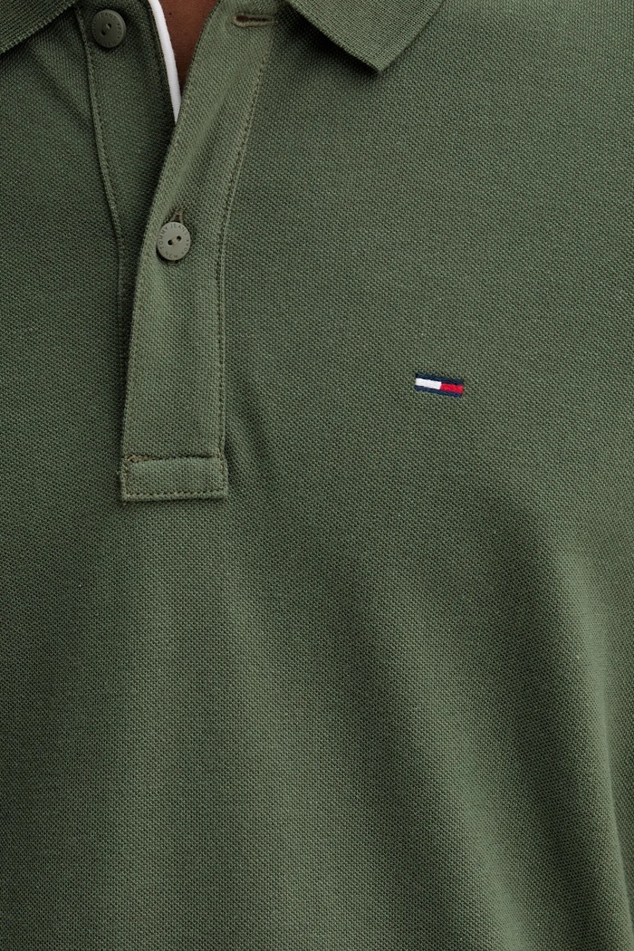 Tommy Jeans polo tričko pánske bavlnené DM0DM20676 zelená