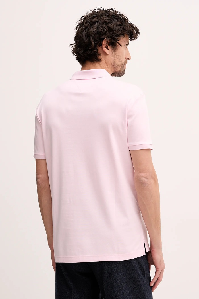 Îmbrăcăminte Tommy Hilfiger polo bărbați de bumbac MW0MW39994 roz