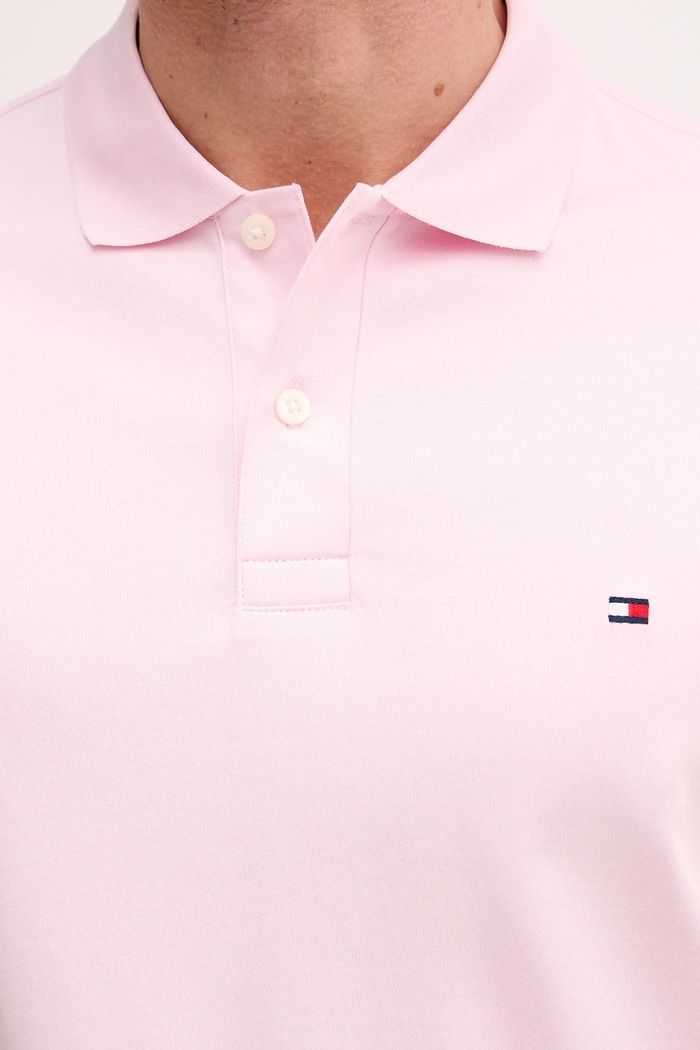Tommy Hilfiger polo bărbați de bumbac MW0MW39994 roz