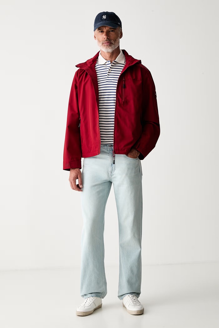 Tommy Hilfiger polo męskie bawełniane MW0MW39994 niebieski SS26