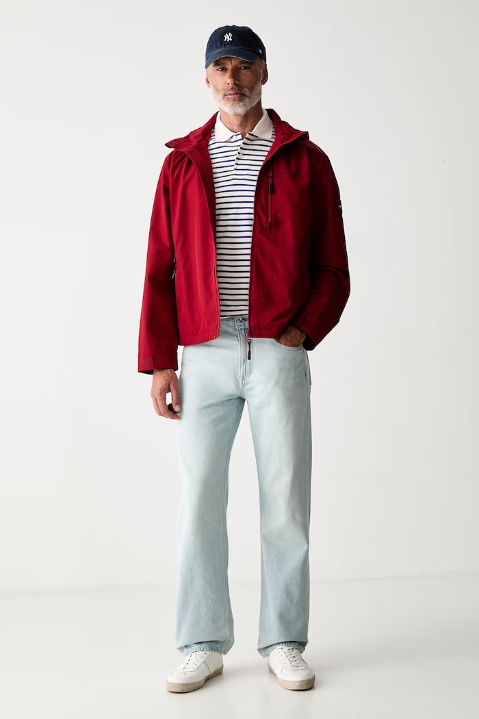 Tommy Hilfiger polo męskie bawełniane MW0MW39994 niebieski SS26