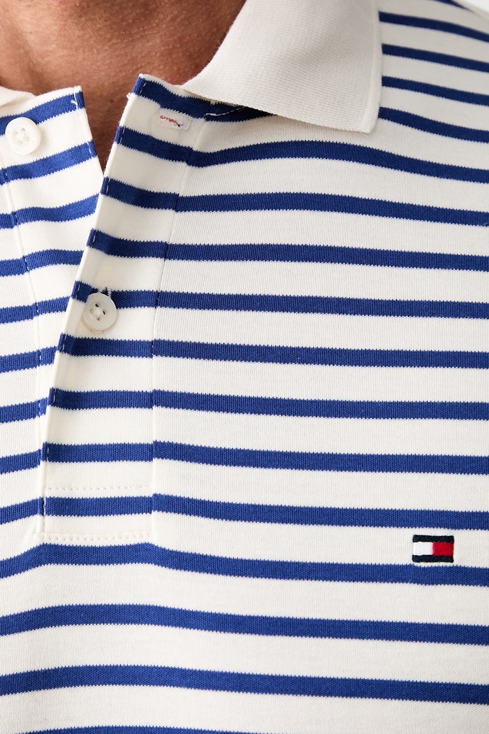 Tommy Hilfiger polo męskie bawełniane MW0MW39994 niebieski