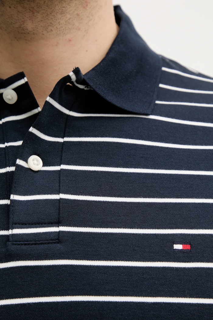 Tommy Hilfiger polo tričko pánske bavlnené MW0MW39994 tmavomodrá
