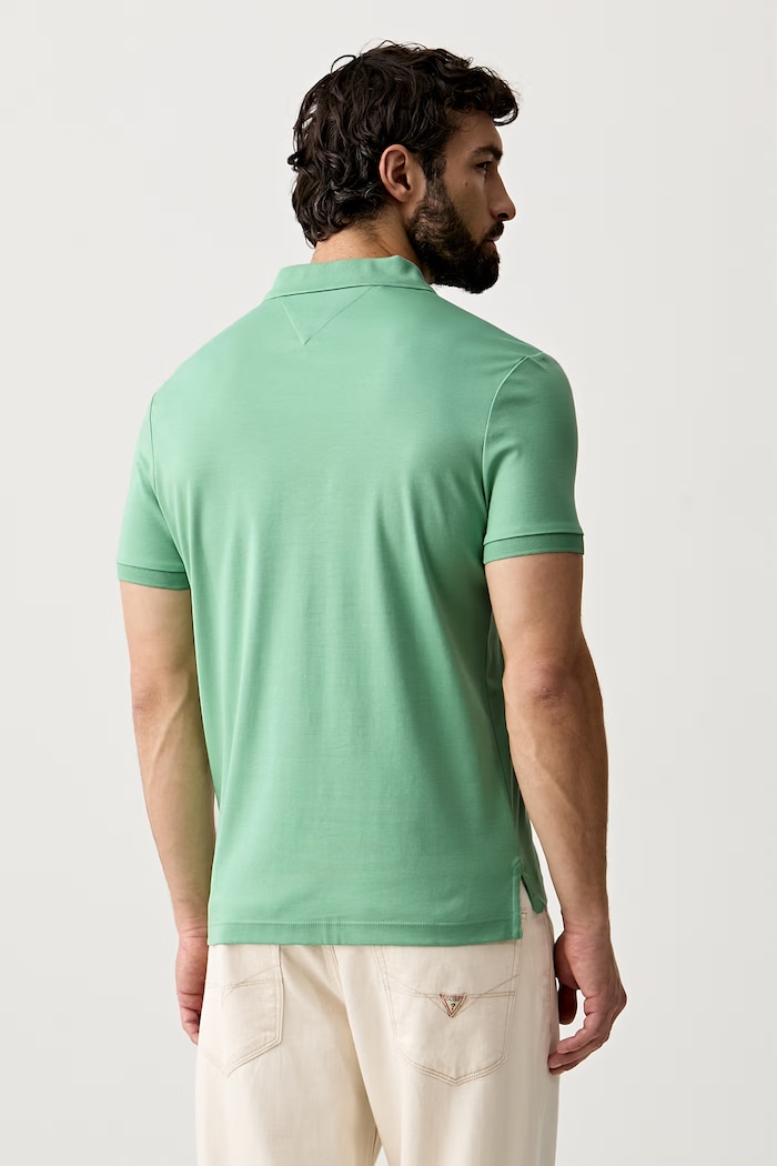Îmbrăcăminte Tommy Hilfiger polo pentru bărbați, din bumbac MW0MW39994 verde