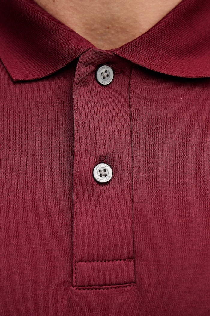 Tommy Hilfiger polo tričko pánske bavlnené MW0MW39994 burgundské