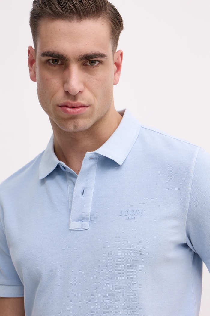 Polo tričko pánske bavlnené s elastanom Joop! 30045619 modrá