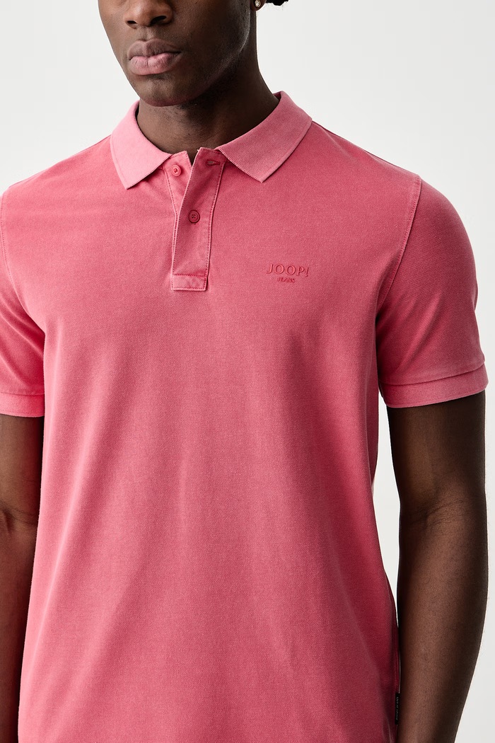 Polo męskie bawełniane z elastanem Joop! 30045619 czerwony