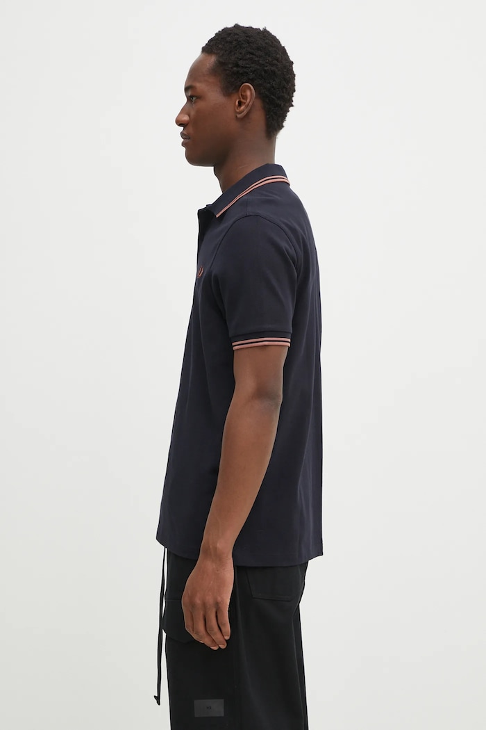 Fred Perry cotton polo shirt M3600.Y31 navy SS25