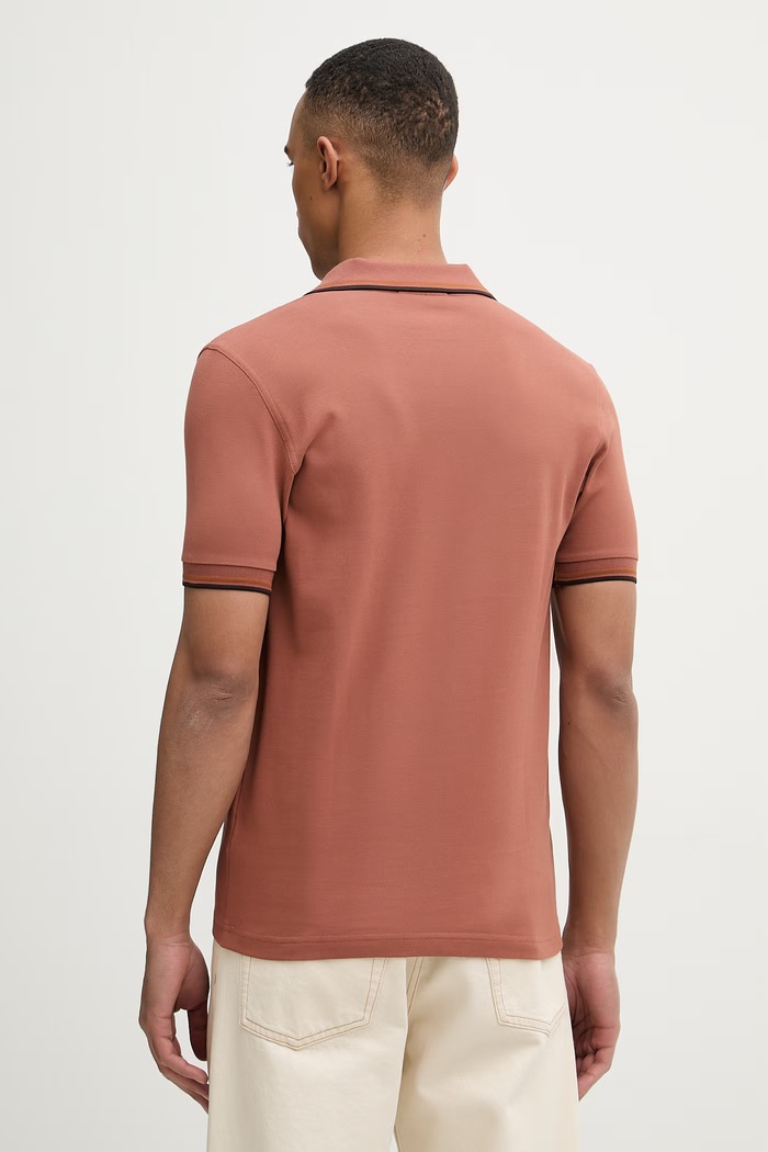 Oblačila Fred Perry polo majica moška bombažna M3600.Y39 oranžna