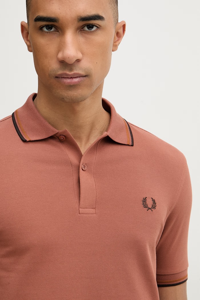 Fred Perry polo majica moška bombažna oranžna M3600.Y39