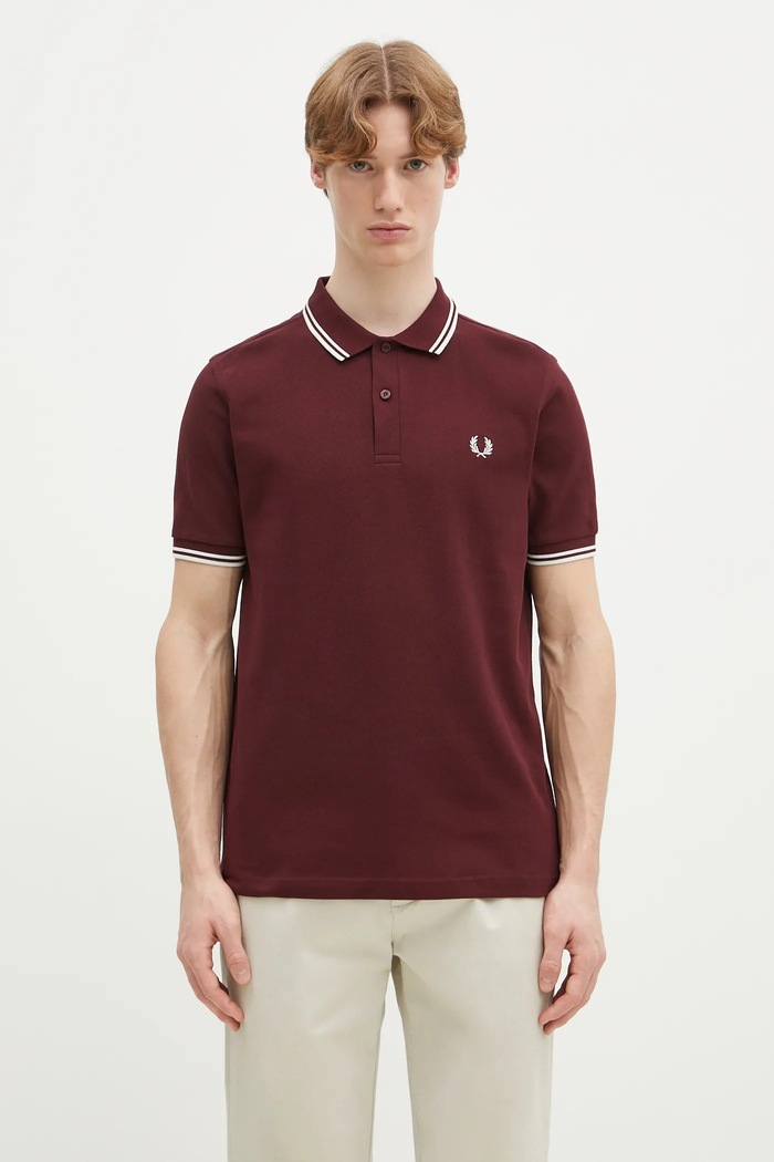 Fred Perry cotton polo shirt cotton maroon M3600.597
