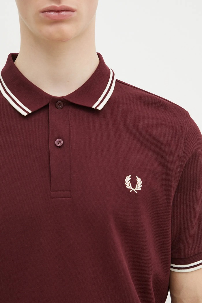 Fred Perry cotton polo shirt maroon M3600.597