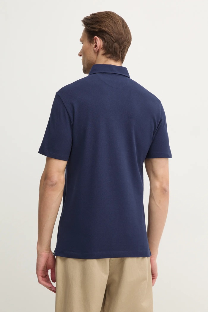 Odzież Hackett London polo bawełniane HM563444 granatowy