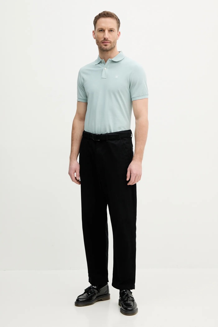 Pamučna polo majica Hackett London HM563426 zelena AW25