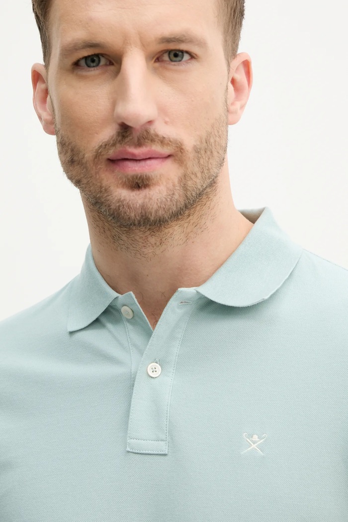 Pamučna polo majica Hackett London zelena HM563426