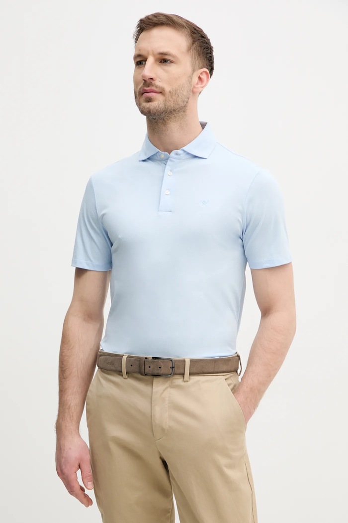 Hackett London polo bawełniane bawełna niebieski HM563434