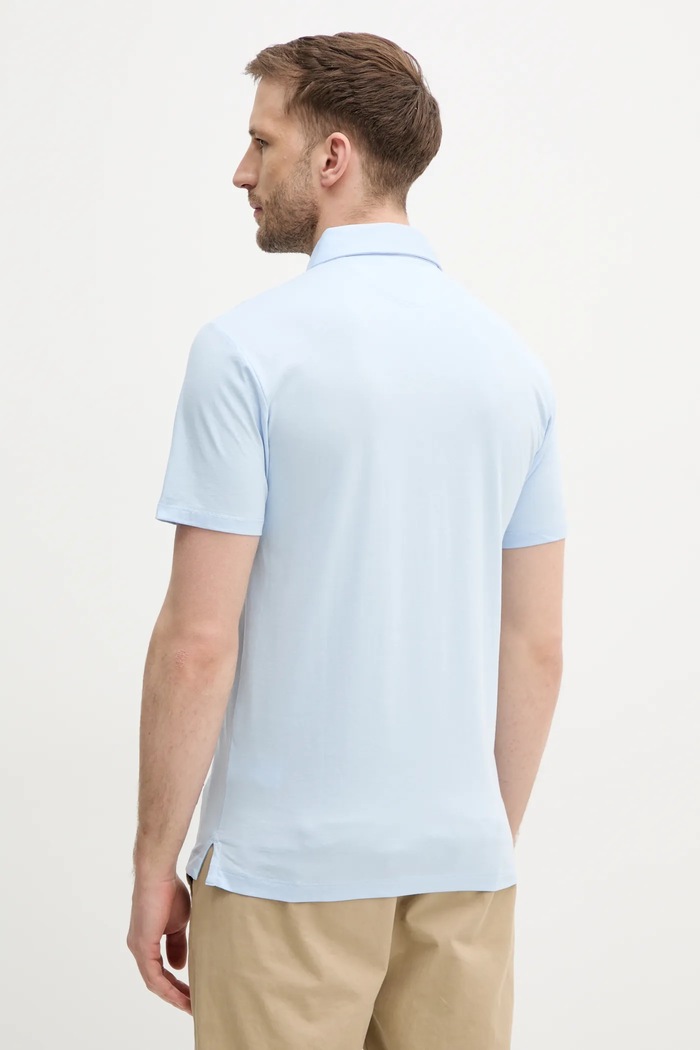 Odzież Hackett London polo bawełniane HM563434 niebieski
