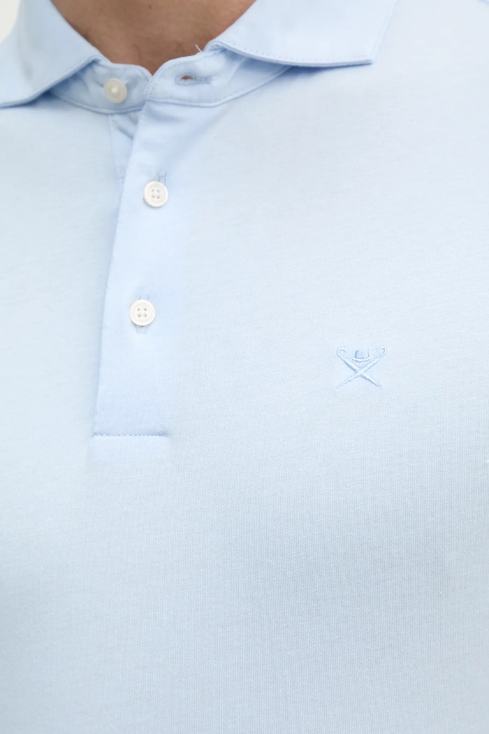 Hackett London polo bawełniane HM563434 niebieski