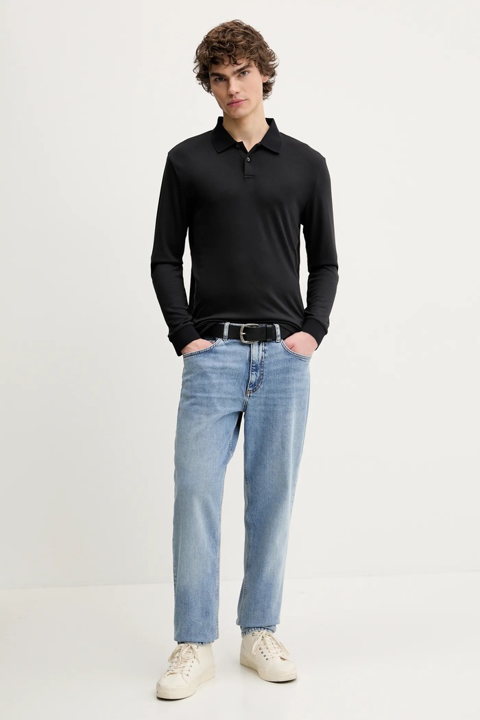 Theory Pulover O1199505 negru SS25