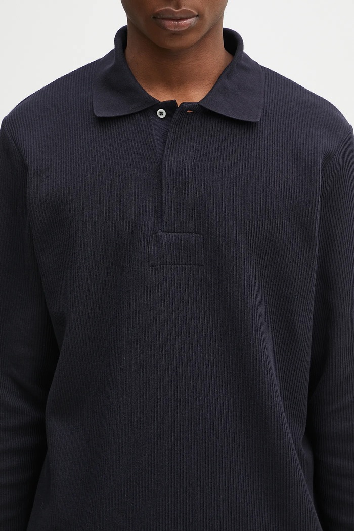 Pulover Ruben Double Face LS Polo Norse Projects N10.0214.7004 bleumarin