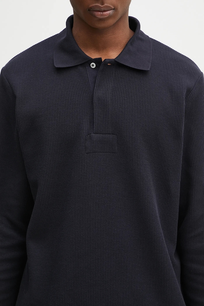 Pulover Ruben Double Face LS Polo Norse Projects N10.0214.7004 bleumarin