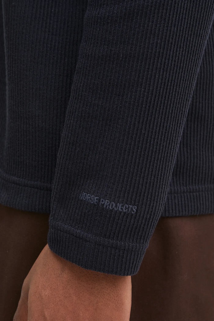 Pulover Ruben Double Face LS Polo Norse Projects bleumarin N10.0214.7004