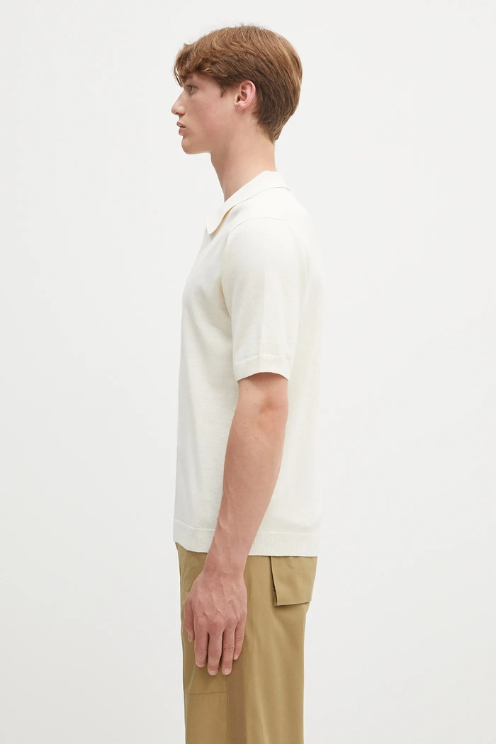 Norse Projects polo din in Leif Cotton Linen Polo N45.0502.0219 bej SS25