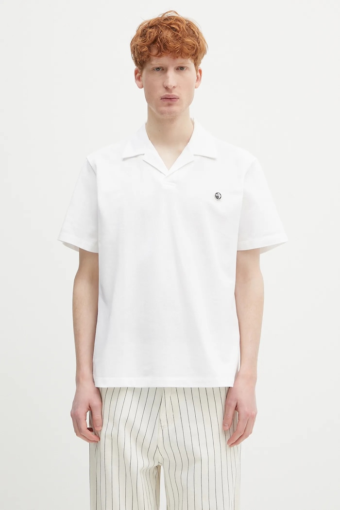 AMBUSH polo bawełniane Polo Shirt gładkie biały 12115323