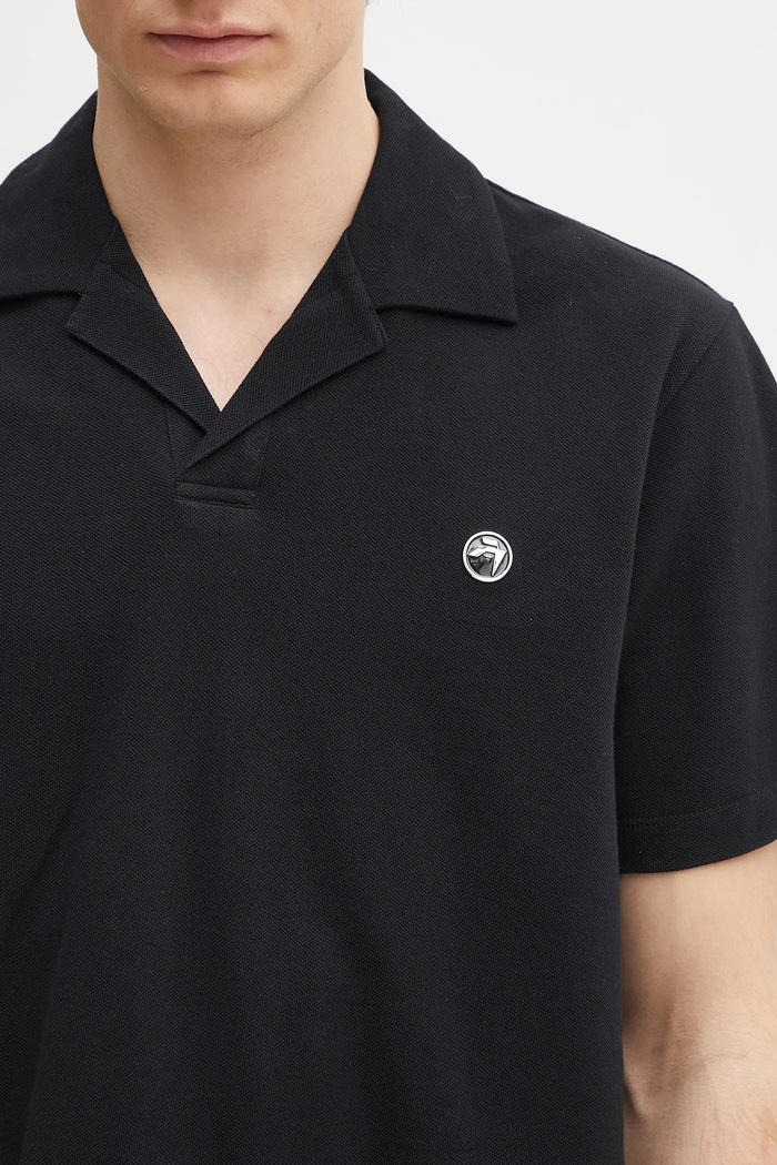 Памучна тениска с яка AMBUSH Polo Shirt черен 12115323
