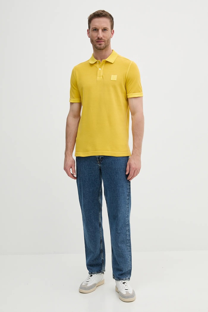 Bavlnené polo tričko United Colors of Benetton 3089U302D žltá SS25